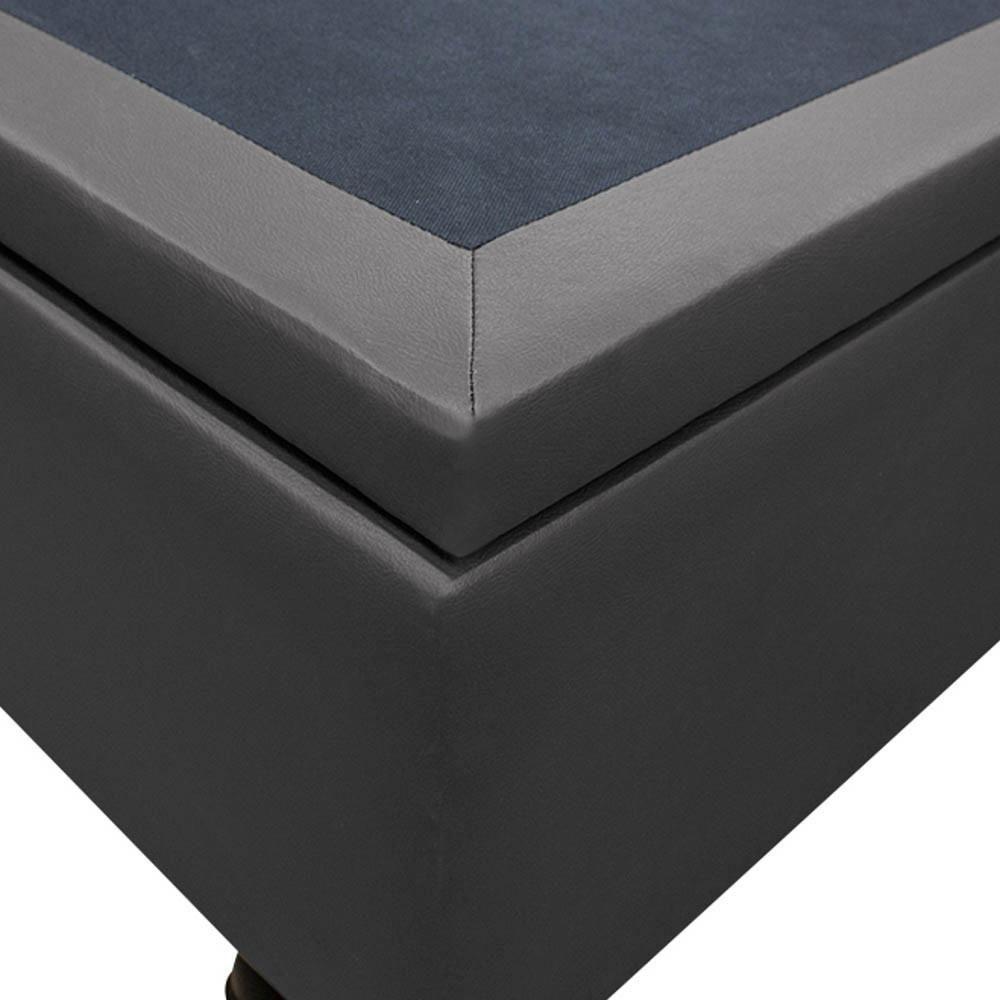 Base Box Baú Para Cama Casal King 192x203cm Bipartido Liz S05 Sintético Cinza - Mpozenato - 5