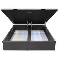 Base Box Baú Para Cama Casal Queen 158x198cm Bipartido Liz S05 Sintético Cinza - Mpozenato - 3