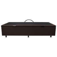 Base Box Baú Para Cama Solteiro 88x188cm Liz S05 Sintético Marrom - Mpozenato - 6