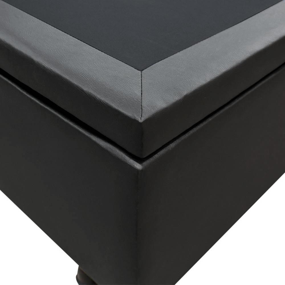 Base Box Baú Para Cama Casal 138x188cm Liz S05 Sintético Preto - Mpozenato - 5