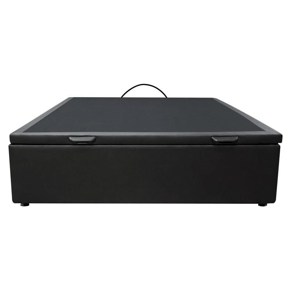 Base Box Baú Para Cama Casal 138x188cm Liz S05 Sintético Preto - Mpozenato - 6