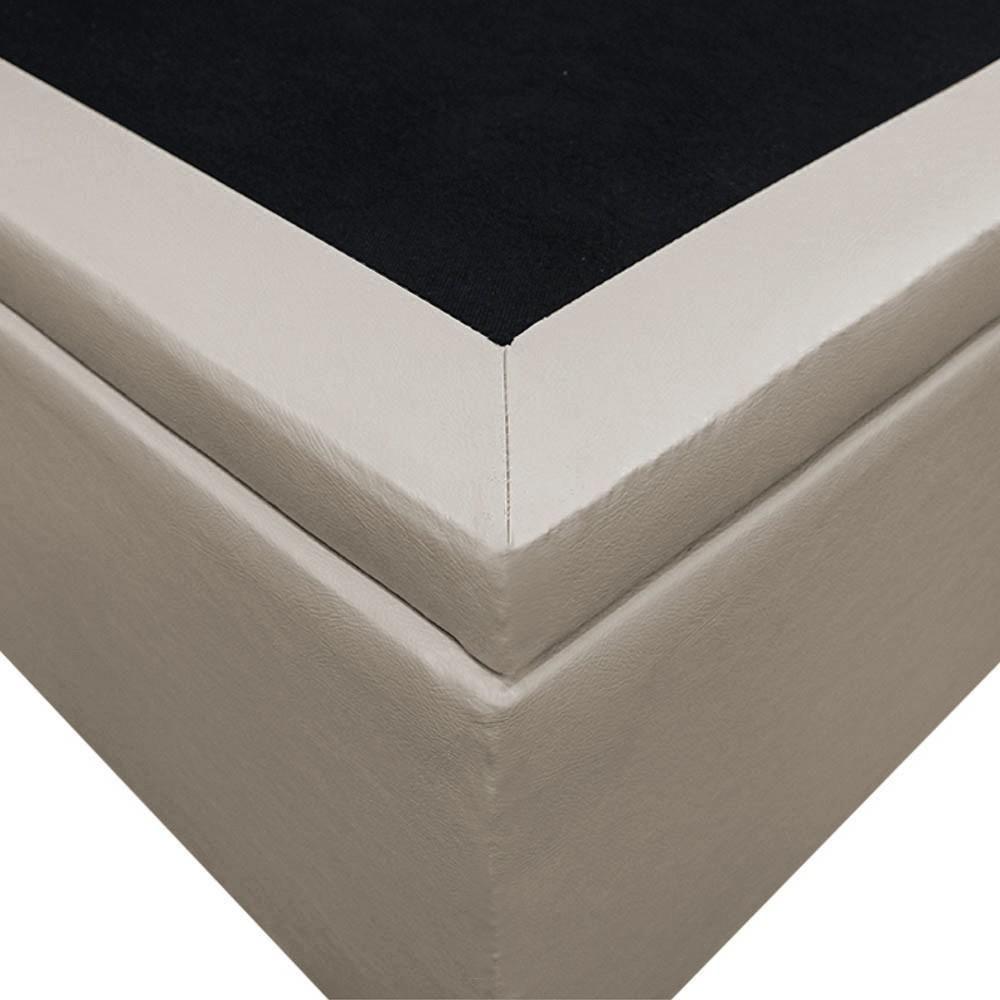 Base Box Baú Para Cama Viúva 128x188cm Liz S05 Sintético Bege - Mpozenato - 5