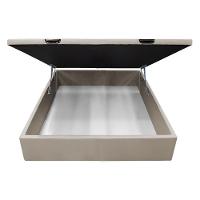 Base Box Baú Para Cama Viúva 128x188cm Liz S05 Sintético Bege - Mpozenato - 3