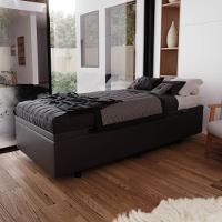 Base Box Baú Para Cama Solteiro 88x188cm Liz S05 Sintético Cinza - Mpozenato - 2