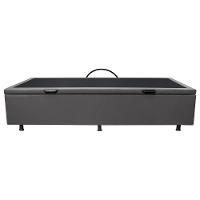 Base Box Baú Para Cama Solteiro 88x188cm Liz S05 Sintético Cinza - Mpozenato - 6