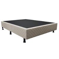 Base Box Para Cama Casal 138x188cm Liz S05 Suede Bordado Bege - Mpozenato - 1