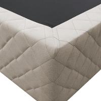 Base Box Para Cama Casal 138x188cm Liz S05 Suede Bordado Bege - Mpozenato - 3