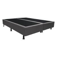 Base Box Para Cama Casal Queen 158x198cm Bipartido Liz S05 Sintético Cinza - Mpozenato - 1