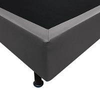 Base Box Para Cama Casal Queen 158x198cm Bipartido Liz S05 Sintético Cinza - Mpozenato - 3