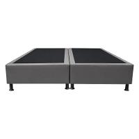 Base Box Para Cama Casal Queen 158x198cm Bipartido Liz S05 Sintético Cinza - Mpozenato - 6
