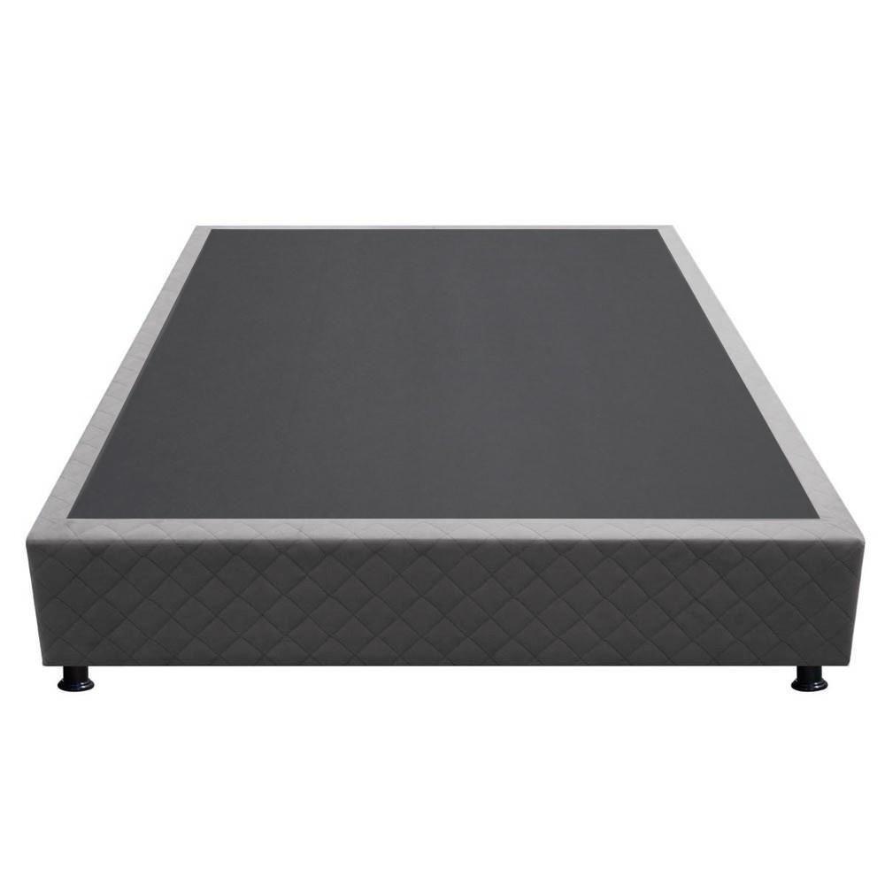 Base Box Para Cama Casal 138x188cm Liz S05 Suede Bordado Cinza - Mpozenato - 5