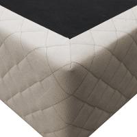 Base Box Para Cama Casal King 192x203cm Bipartido Liz S05 Suede Bordado Bege - Mpozenato - 3