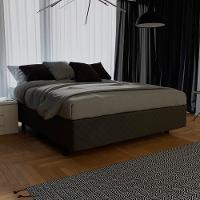 Base Box Para Cama Viúva 128x188cm Liz S05 Suede Bordado Cinza - Mpozenato - 2