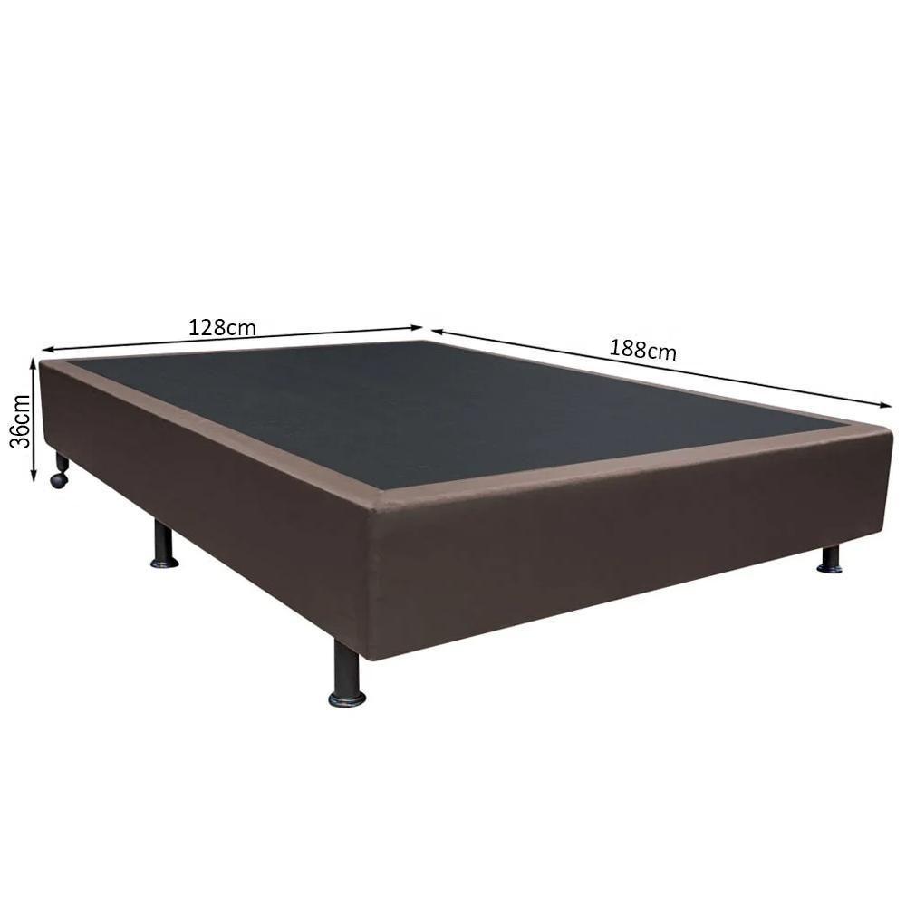Base Box Para Cama Viúva 128x188cm Liz S05 Sintético Marrom - Mpozenato - 4