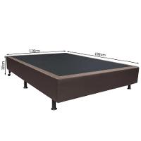 Base Box Para Cama Viúva 128x188cm Liz S05 Sintético Marrom - Mpozenato