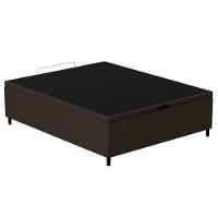 Base Para Cama Box Baú Casal 138x188cm Hit Z04 Suede Marrom - Mpozenato - 1