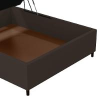Base Para Cama Box Baú Casal 138x188cm Hit Z04 Suede Marrom - Mpozenato - 6