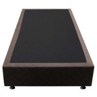 Base Box Para Cama Solteiro 88x188cm Liz S05 Suede Bordado Marrom - Mpozenato - 5