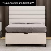 Base Para Cama Box Baú Casal 138x188cm Hit Z04 Suede Bege - Mpozenato - 2