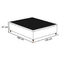 Base Para Cama Box Baú Casal 138x188cm Hit Z04 Suede Bege - Mpozenato