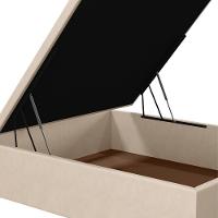 Base Para Cama Box Baú Casal 138x188cm Hit Z04 Suede Bege - Mpozenato - 5