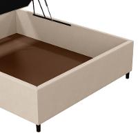 Base Para Cama Box Baú Casal 138x188cm Hit Z04 Suede Bege - Mpozenato - 6