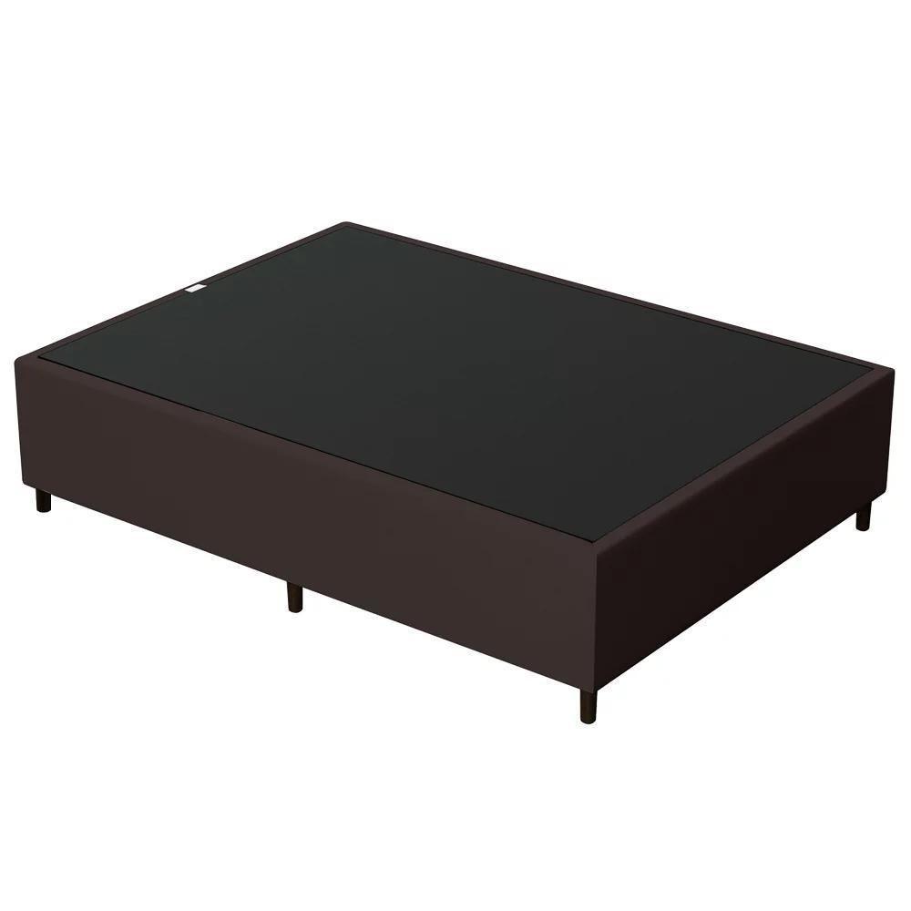 Base Para Cama Box Casal 138x188cm Hit Z04 Sintético Marrom - Mpozenato - 1