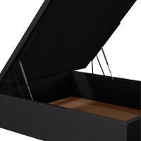 Base Para Cama Box Baú Casal 138x188cm Hit Z04 Suede Preto - Mpozenato - 5