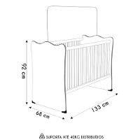 Berço Simples Certificado Pelo Inmetro Doce Sonho Rosa - Qmovi - 4