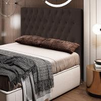 Cabeceira Cama Box Casal 140cm Diamante Veludo Marrom Z51 - Mpozenato - 2