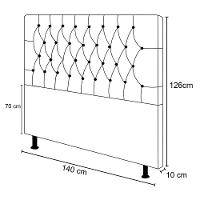 Cabeceira Cama Box Casal 140cm Diamante Veludo Marrom Z51 - Mpozenato