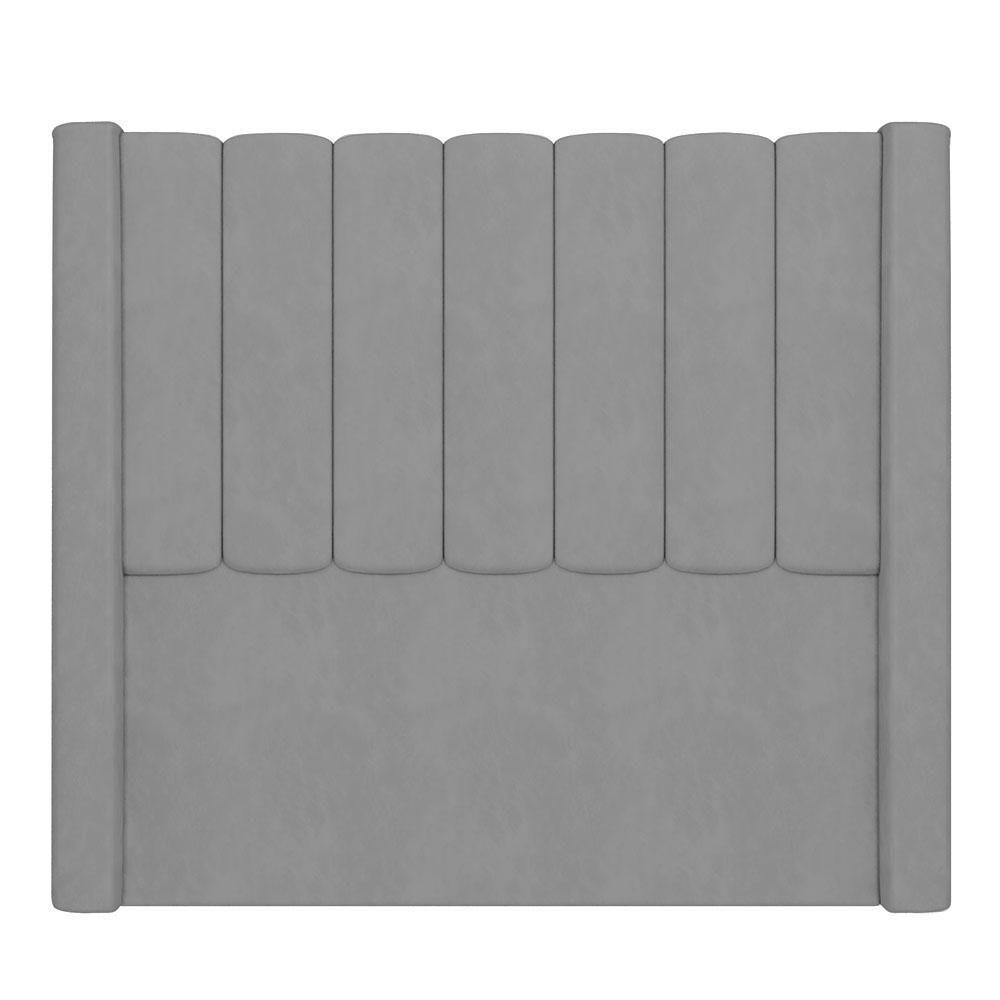 Cabeceira Casal Cama Box 140cm Claire Z04 Veludo Cinza - Mpozenato - 6