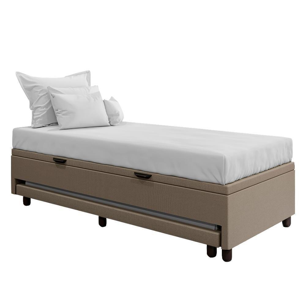 Bicama Box Baú Solteirão 96x188 Cm Samy S05 Linho Bege - Mpozenato - 1