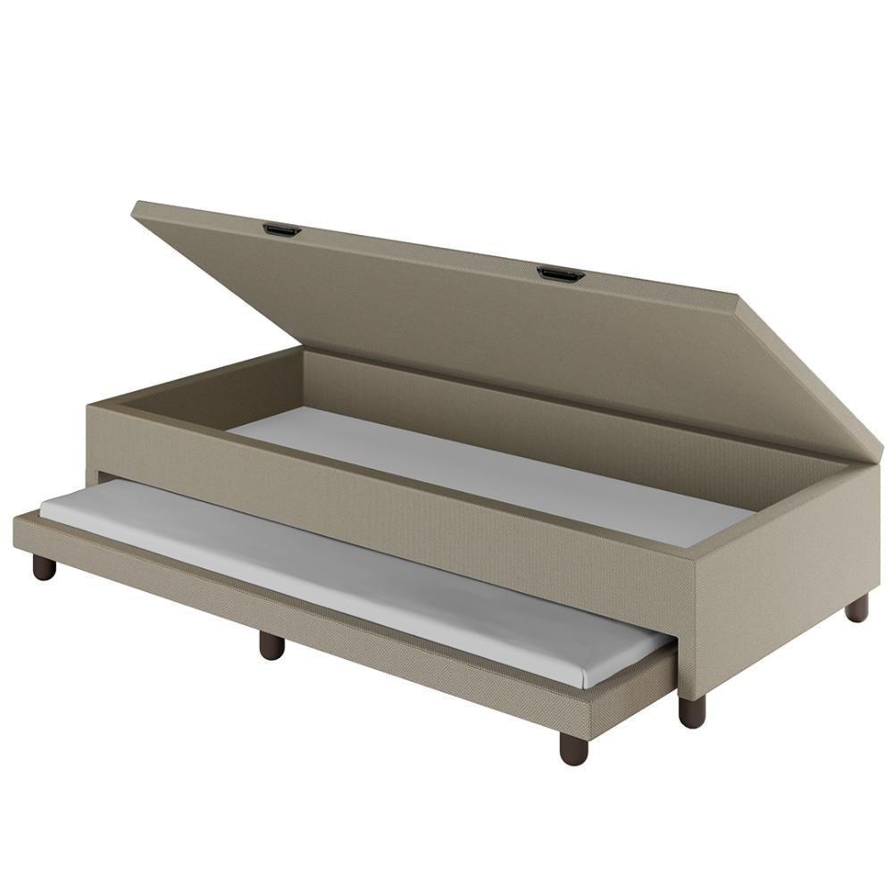 Bicama Box Baú Solteirão 96x188 Cm Samy S05 Linho Bege - Mpozenato - 5