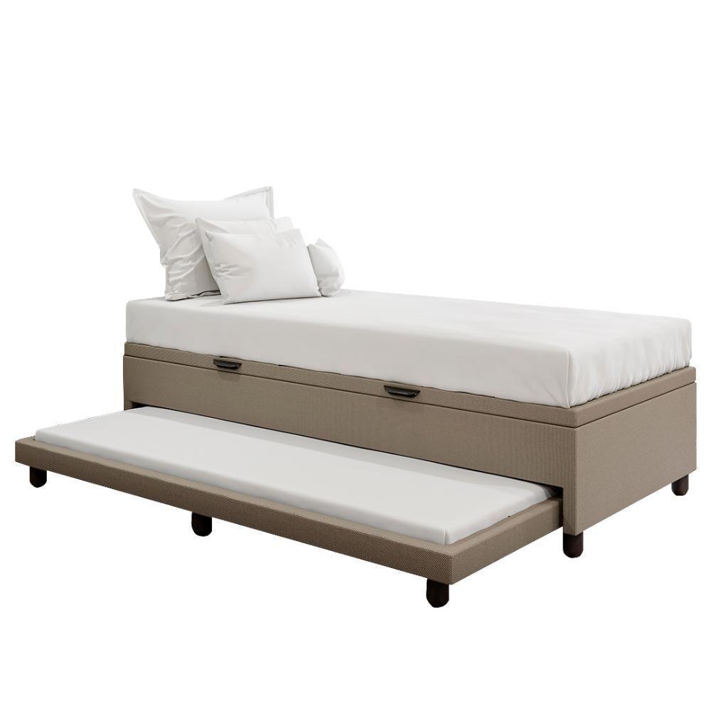 Bicama Box Baú Solteirão 96x188 Cm Samy S05 Linho Bege - Mpozenato - 6