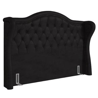 Cabeceira Cama Box Casal 140cm Antibes P02 Sintético Preto - Mpozenato