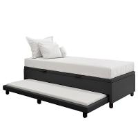 Bicama Box Baú Solteirão 96x188 Cm Samy S05 Sintético Preto - Mpozenato - 6