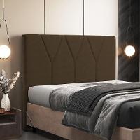 Cabeceira Cama Box Casal Queen 160cm Aura Suede W01 Marrom - Mpozenato - 2