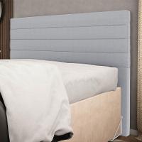 Cabeceira Cama Box Casal Queen 160cm Rubi W01 Linho Cinza - Mpozenato - 2