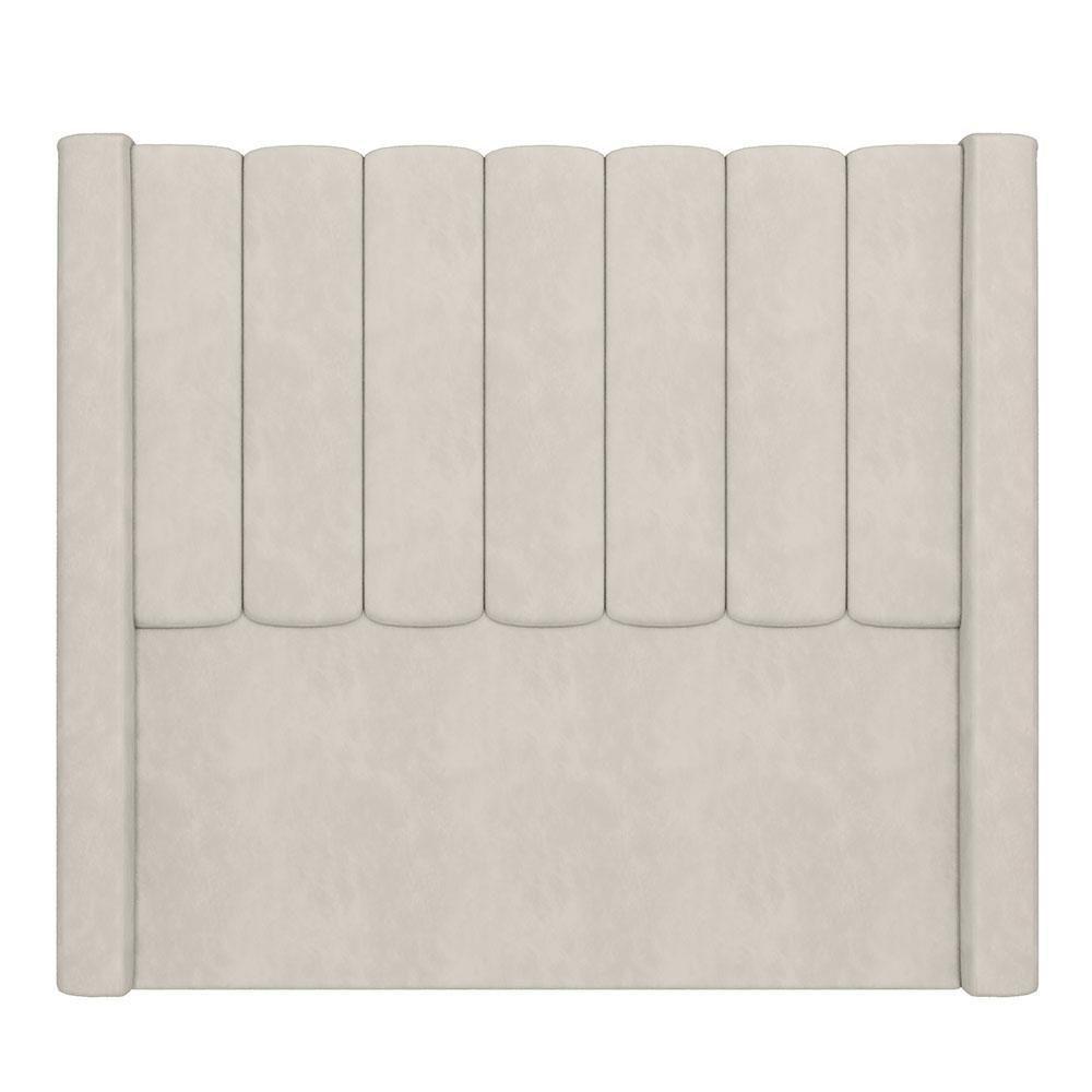 Cabeceira Casal King Cama Box 195cm Claire Z04 Veludo Bege - Mpozenato - 6