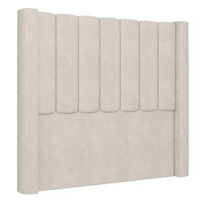 Cabeceira Casal King Cama Box 195cm Claire Z04 Veludo Bege - Mpozenato