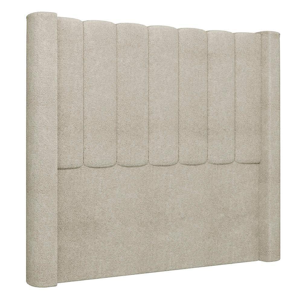 Cabeceira Casal Queen Cama Box 160cm Claire Z04 Boucle Bege - Mpozenato - 1