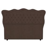 Cabeceira Casal Cama Box 140cm Oregon Z04 Veludo Marrom - Mpozenato - 6