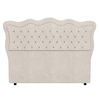 Cabeceira Casal Cama Box 140cm Oregon Z04 Veludo Bege - Mpozenato - 6