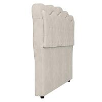 Cabeceira Casal Cama Box 140cm Oregon Z04 Veludo Bege - Mpozenato - 7