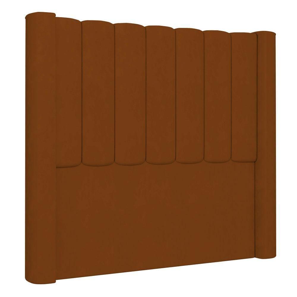 Cabeceira Casal Queen Cama Box 160cm Claire Z04 Veludo Terracota - Mpozenato - 1