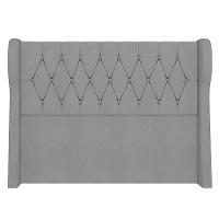 Cabeceira Casal Queen Cama Box 160cm Malva Z04 Veludo Cinza - Mpozenato - 6