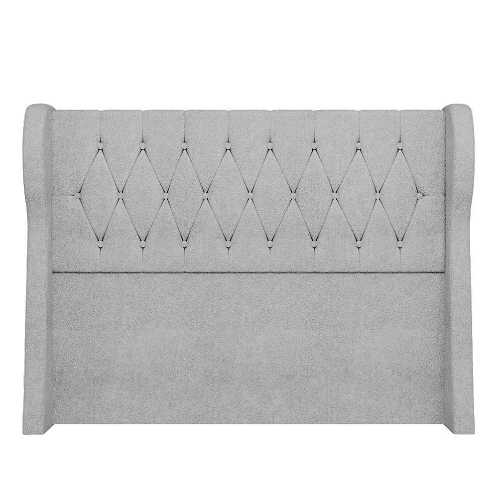 Cabeceira Casal Queen Cama Box 160cm Malva Z04 Boucle Cinza - Mpozenato - 6