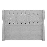 Cabeceira Casal Queen Cama Box 160cm Malva Z04 Boucle Cinza - Mpozenato - 6