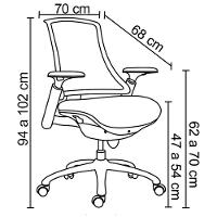 Cadeira De Escritório Diretor Giratória Com Regulagem Dori R02 Sintético Preto - Mpozenato
